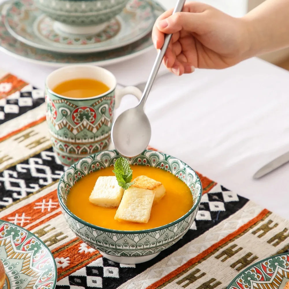 Patterned Ceramic Tableware 16PCS