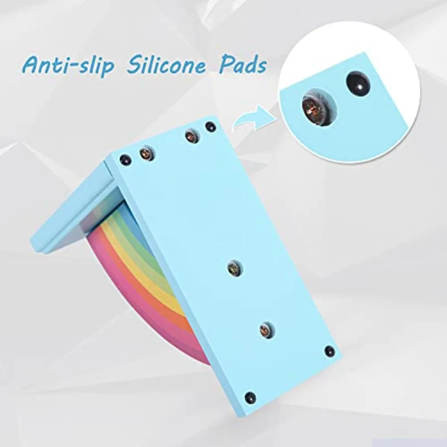 Wooden Rainbow Book Ends