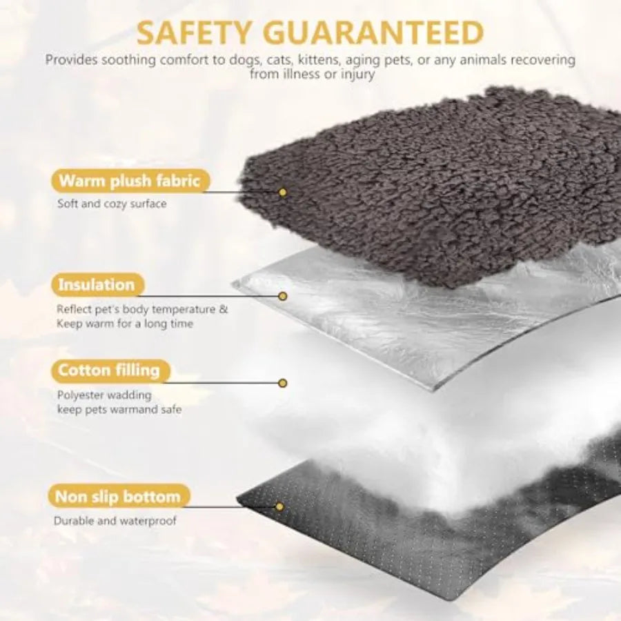 Self Warming Cat Bed- 24x18 Soft Thermal
