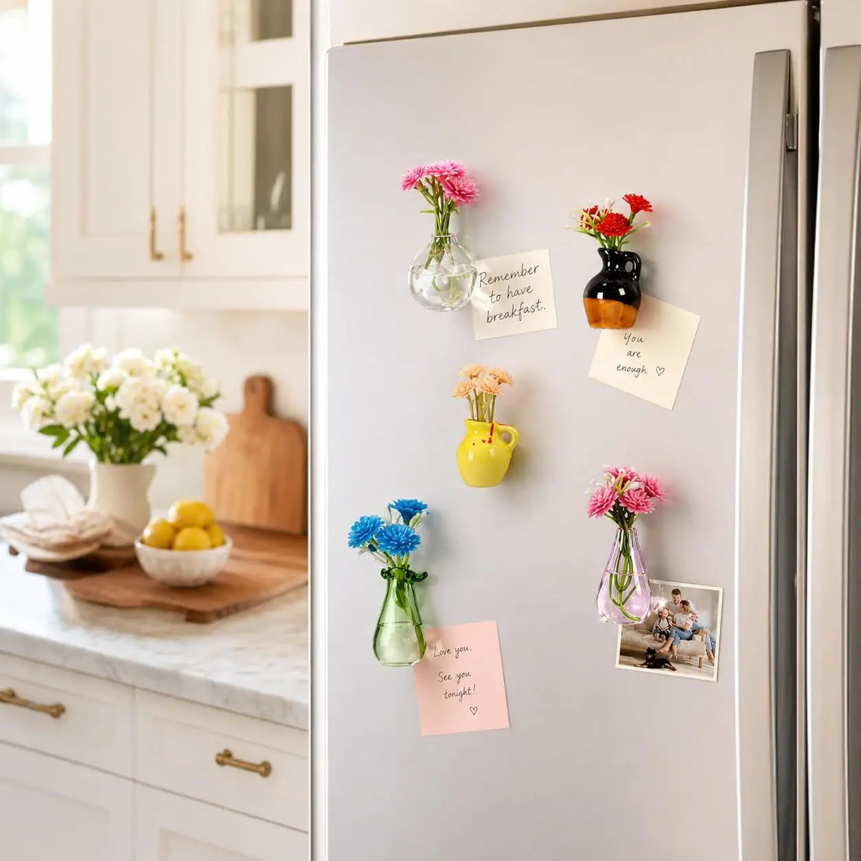 10-Pack Mini Magnetic Vases