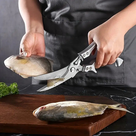 1Pc Heavy-Duty Stainless Steel Kitchen Scissors