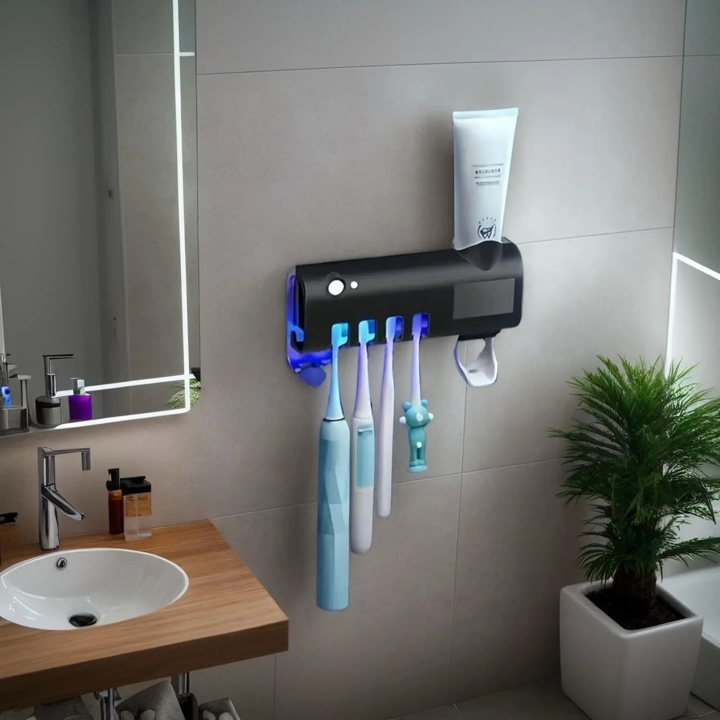 Wall mounted toothpaste dispenser