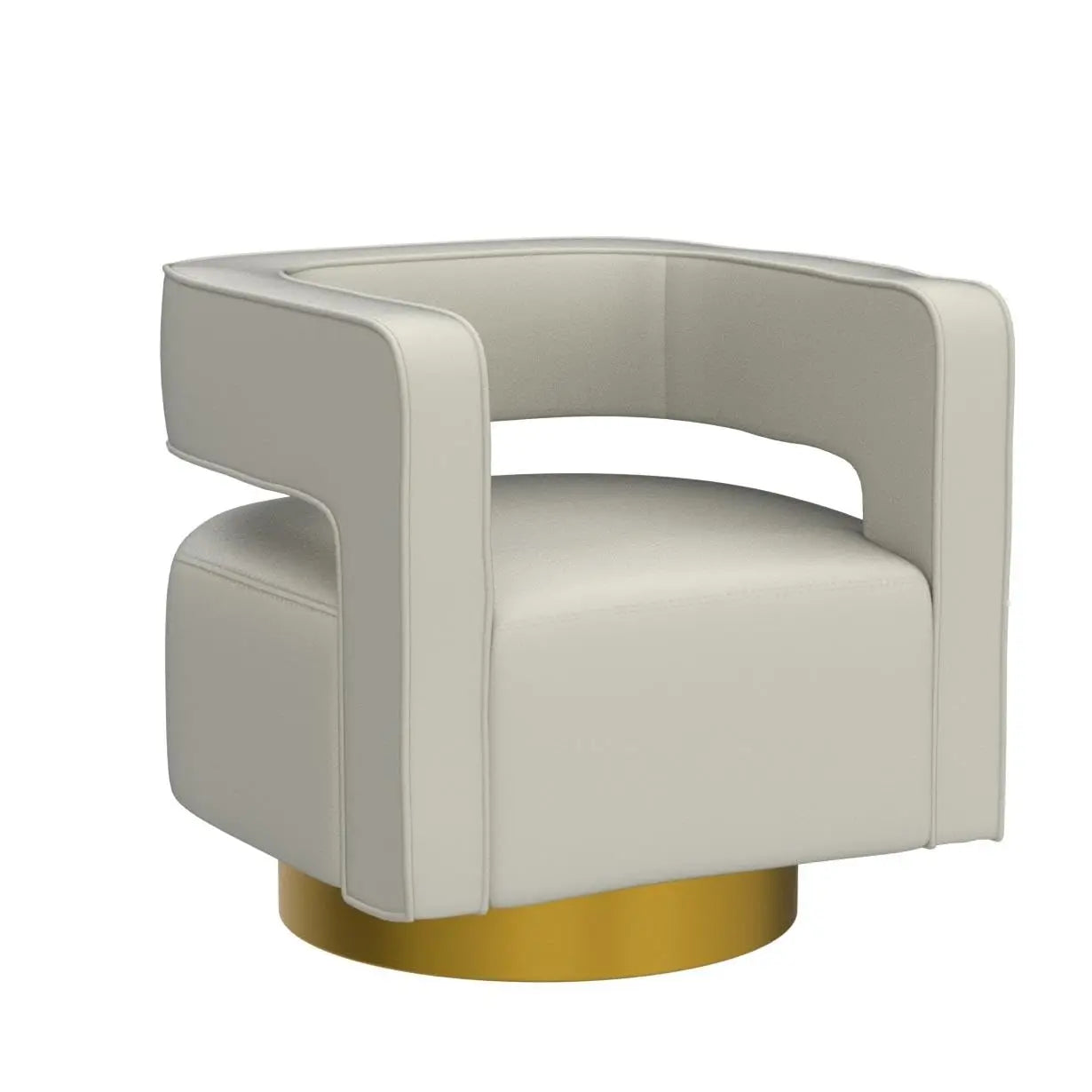 Velvet Swivel Barrel Chair