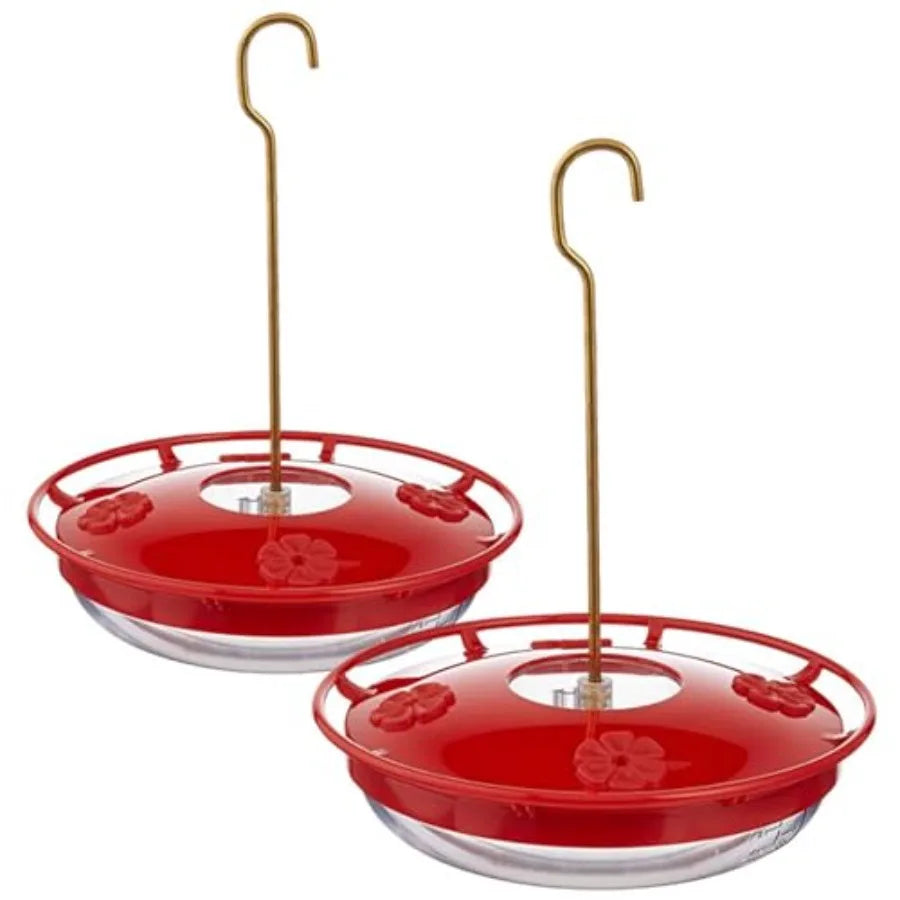 Hanging Hummingbird Feeder -  Red 12 oz Pack of 2