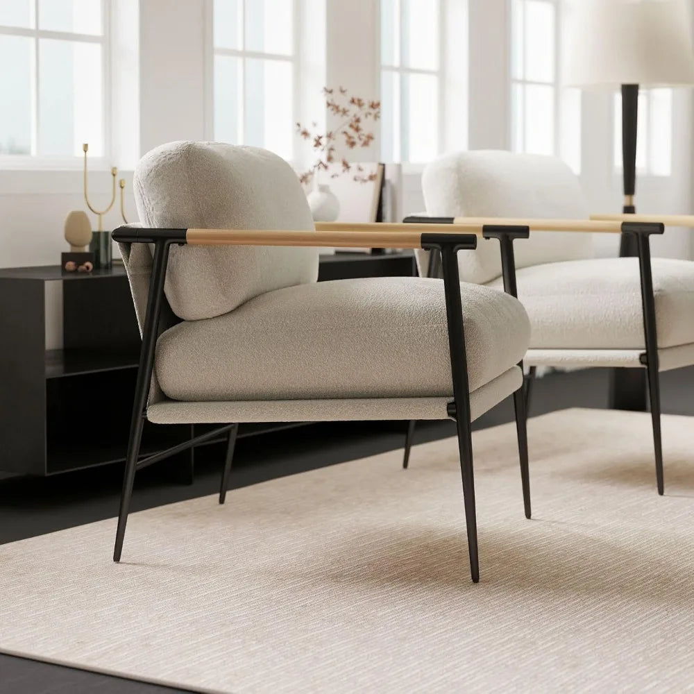 Sherpa Accent Chairs Set of 2