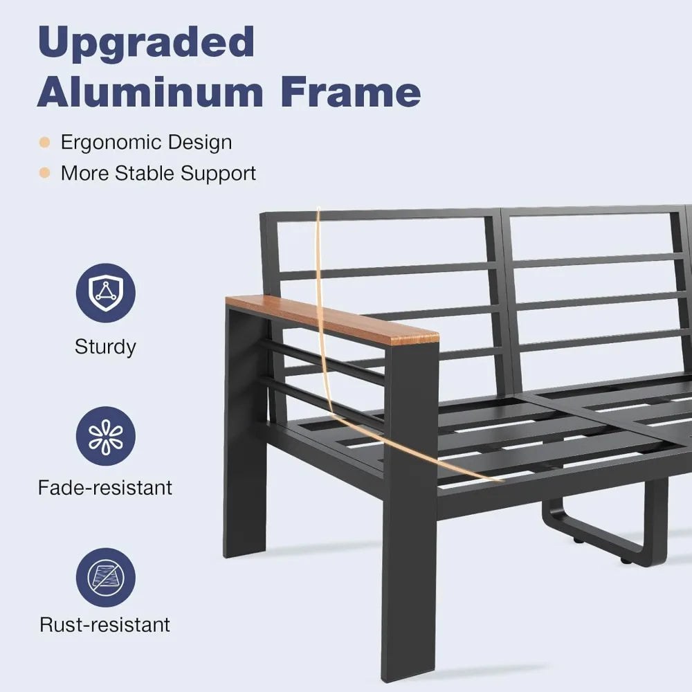 Aluminum Patio Furniture Set 7 Seats