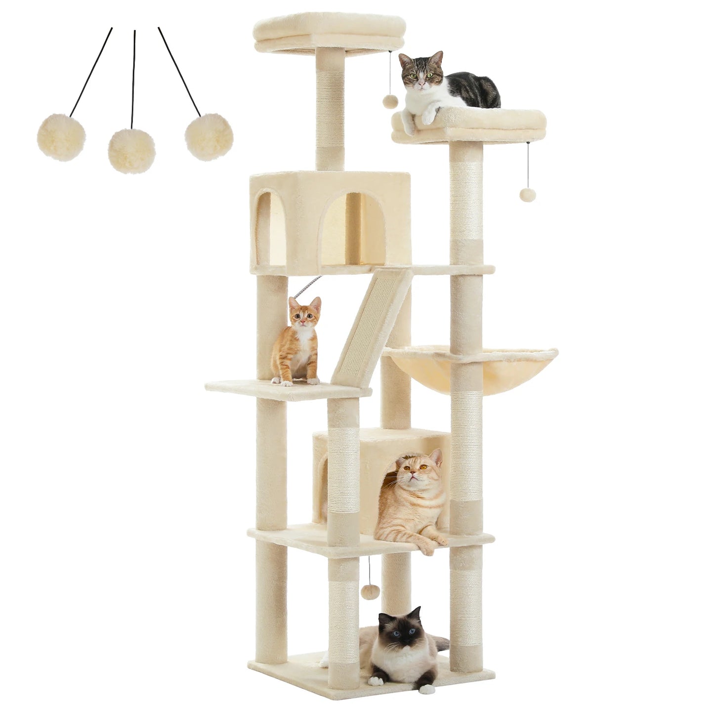 Large Cat Tree Tall Cat Tower for Indoor Cats