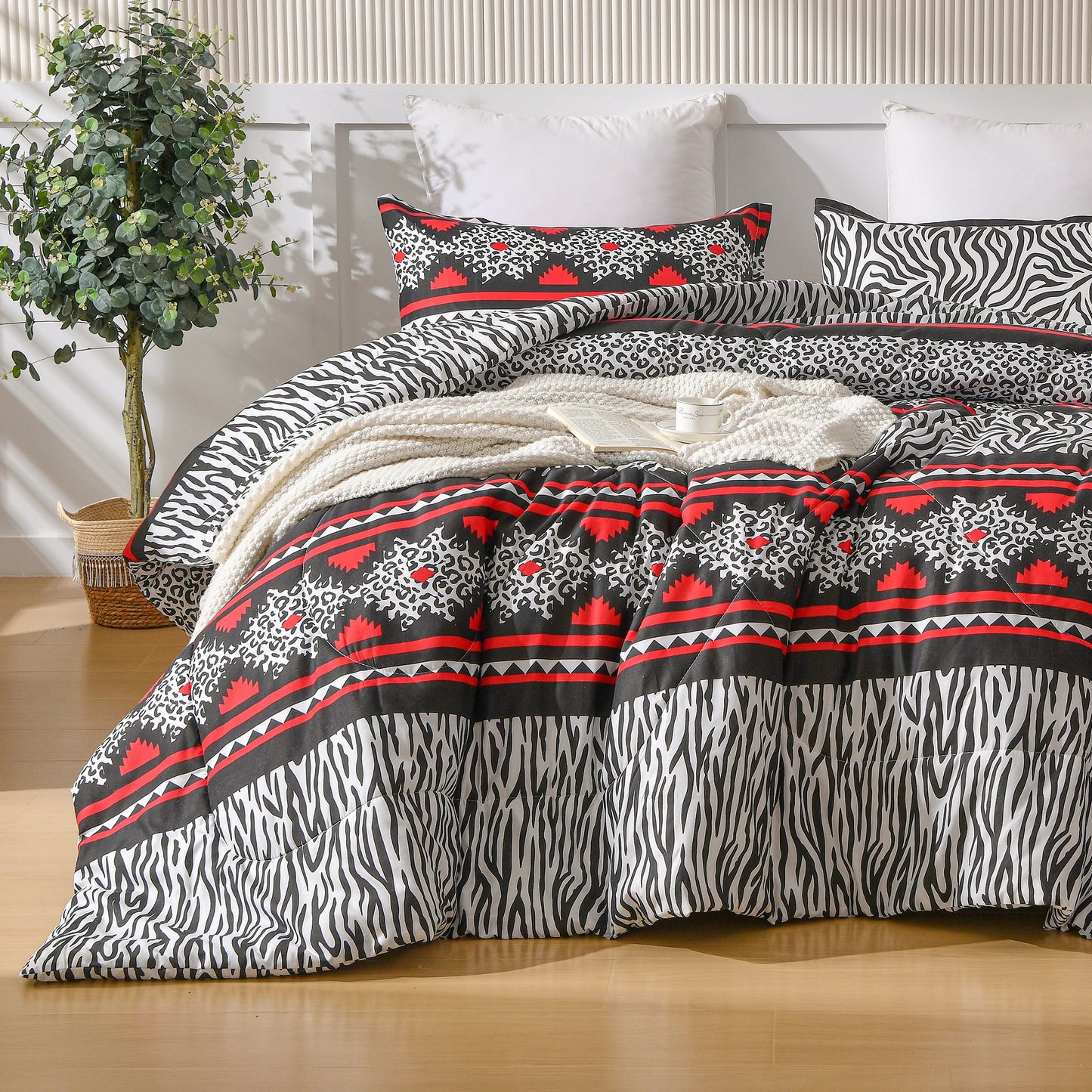 3 Pieces Comforter Set Bed In A Bag