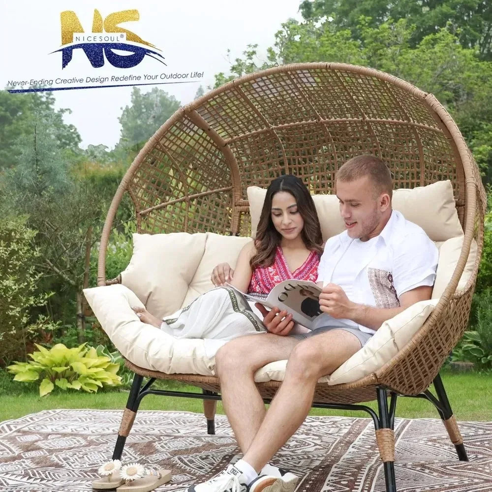 Lounge Chairs-Double Egg Chair Indoor Outdoor