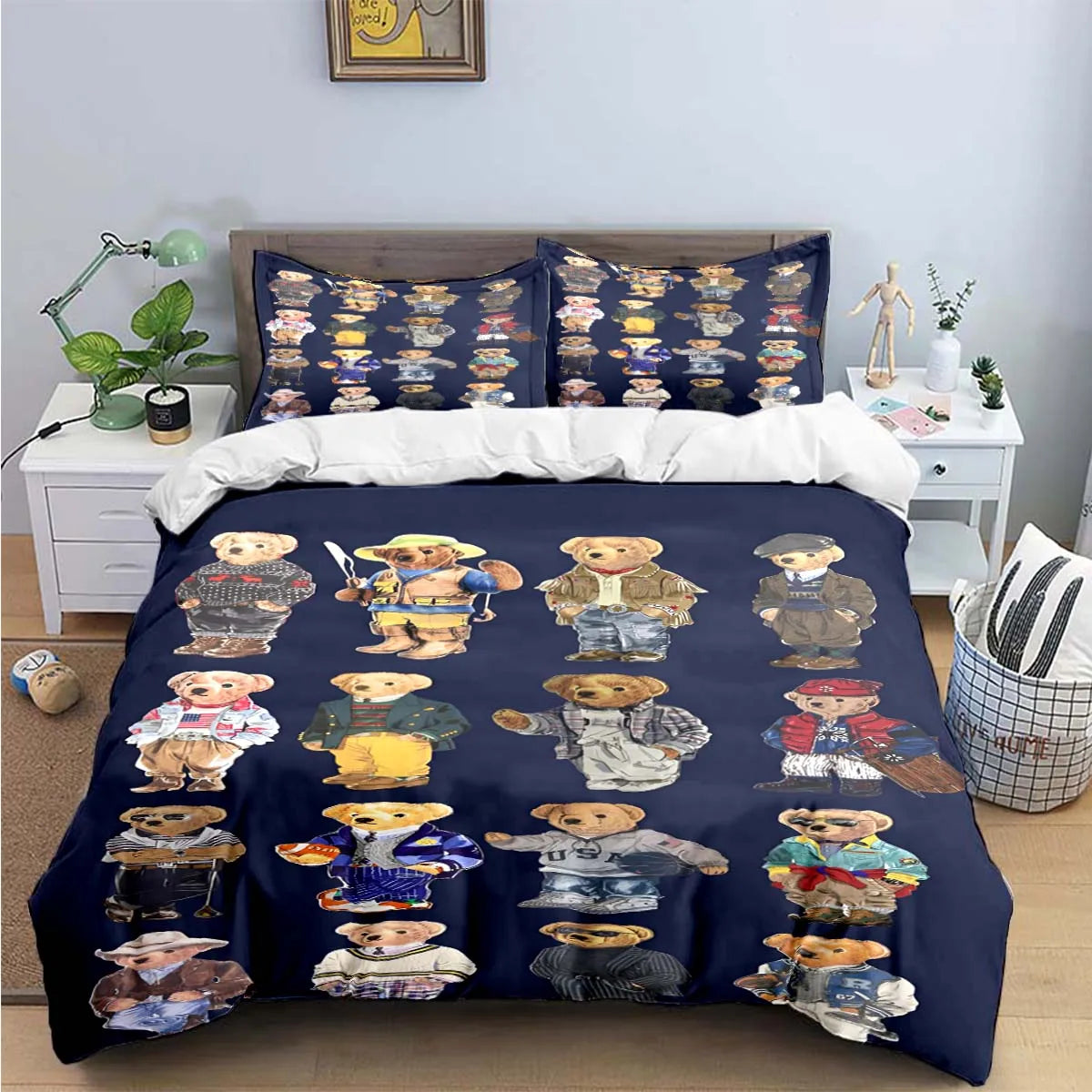 Bear Bedding Set Single Twin Full King Size