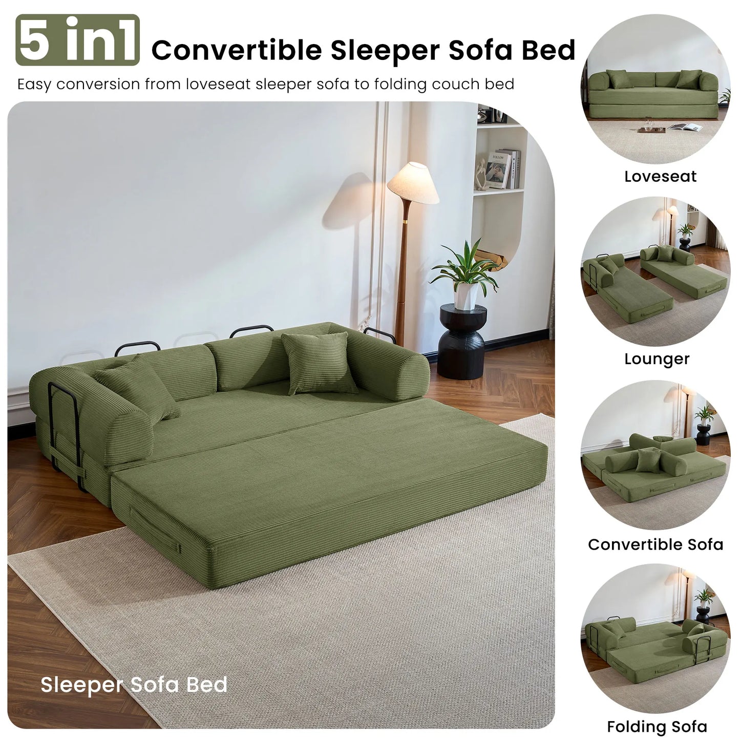 Folding Convertible Sofa Bed