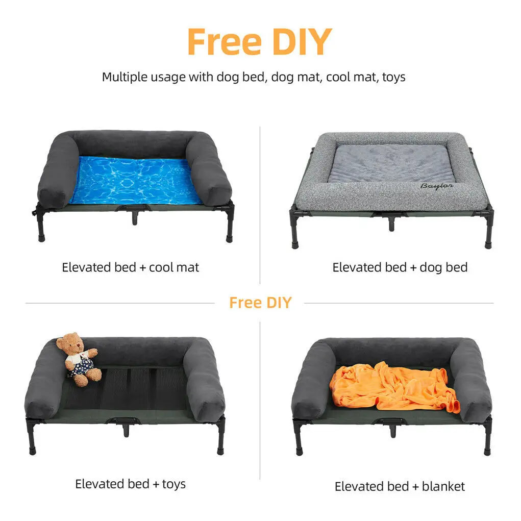 Dogs/Cats Indoor Outdoor Elevated Pet Lounger Bed