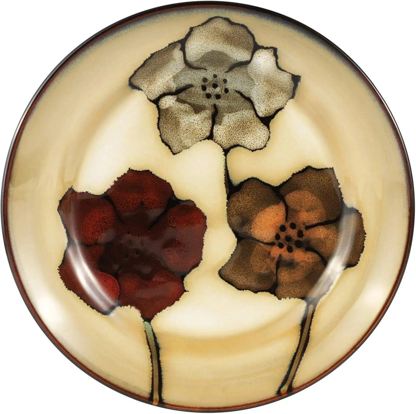 Painted Poppies 16-Piece Dinnerware Set