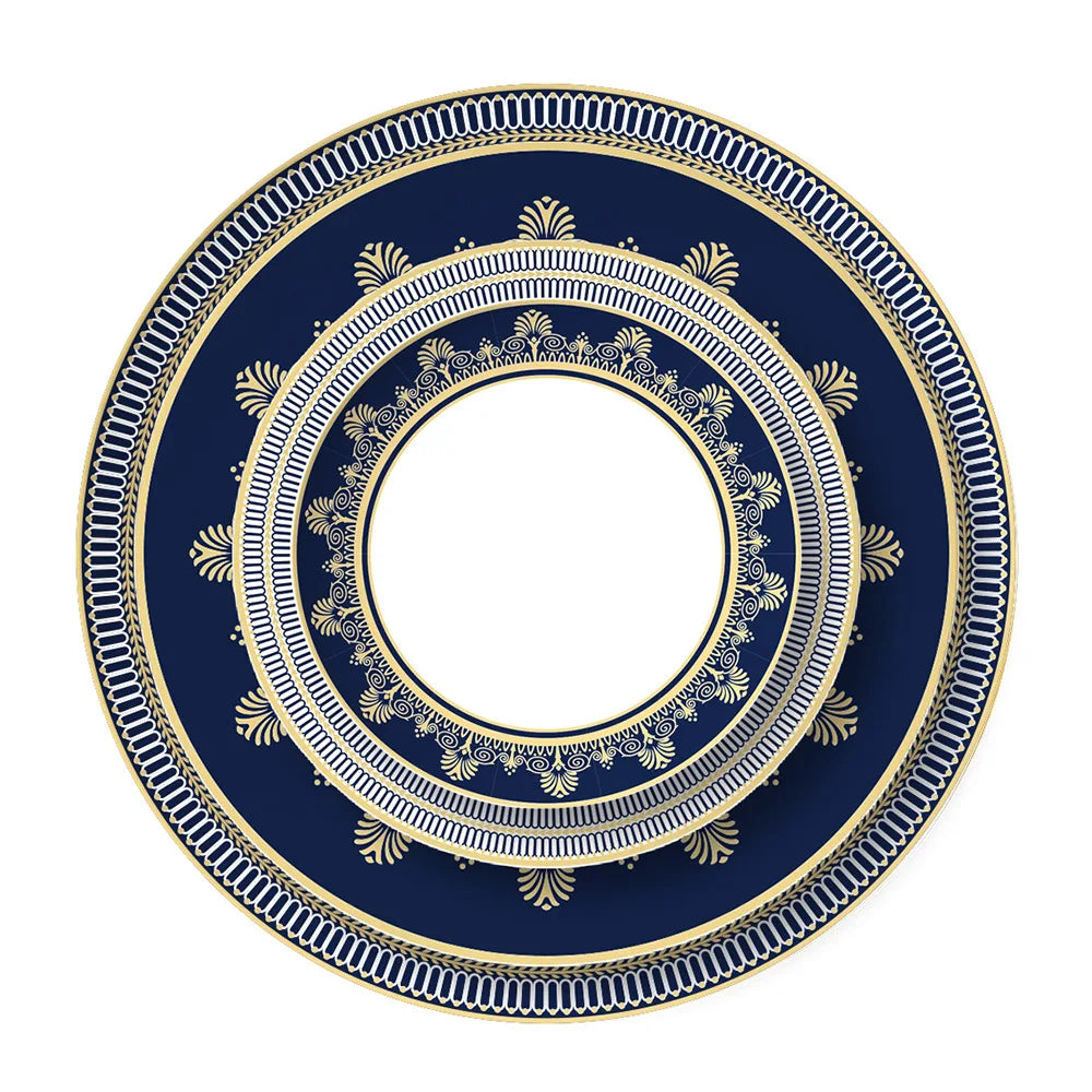 Geometric Pattern Ceramic Dinner Plate