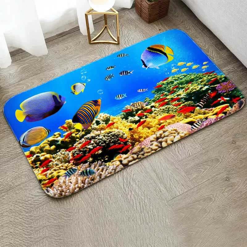 Fun Starfish Shark Floor Mat