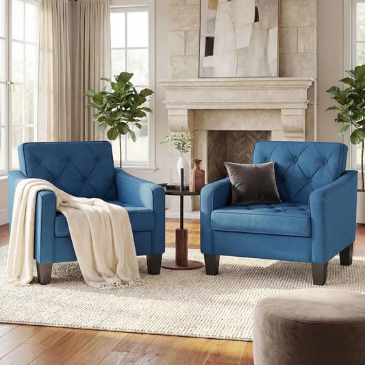 Blue Accent Chairs Set Of 2