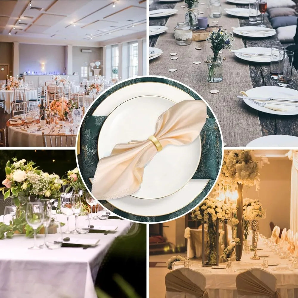 8 Pcs Matt Gold Napkin Rings