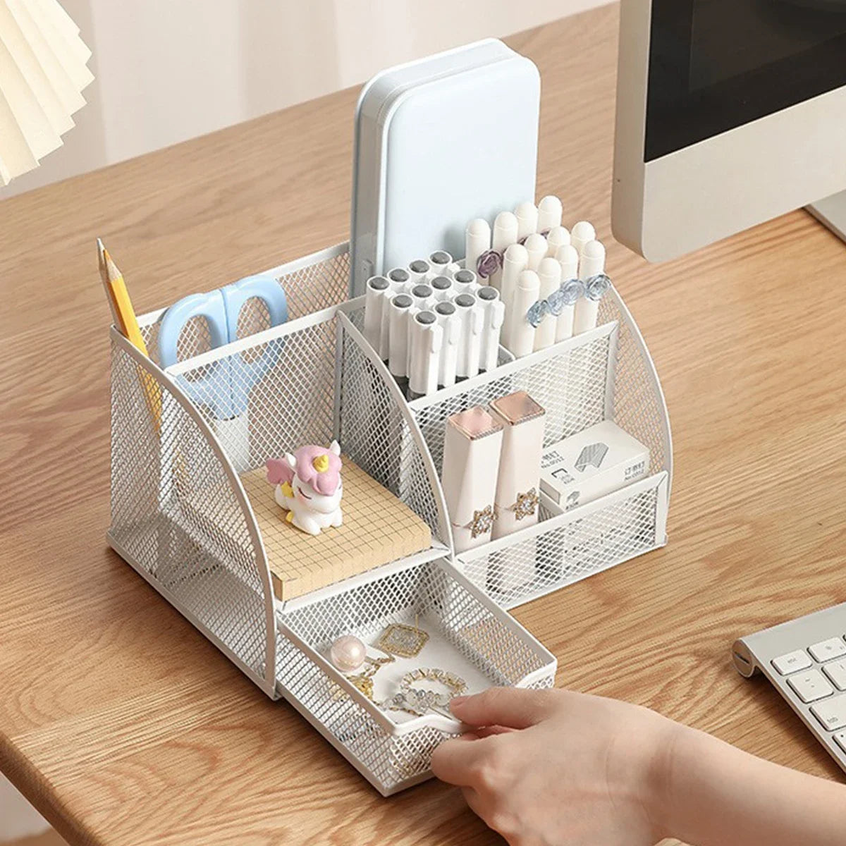 Seven-Grid Combination Pen Holder Metal