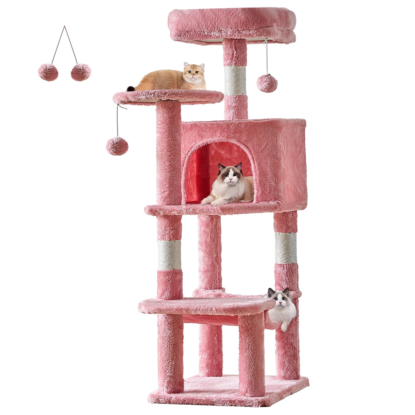 44In Cat Tree Tall Multi-Cat Climbing Tower