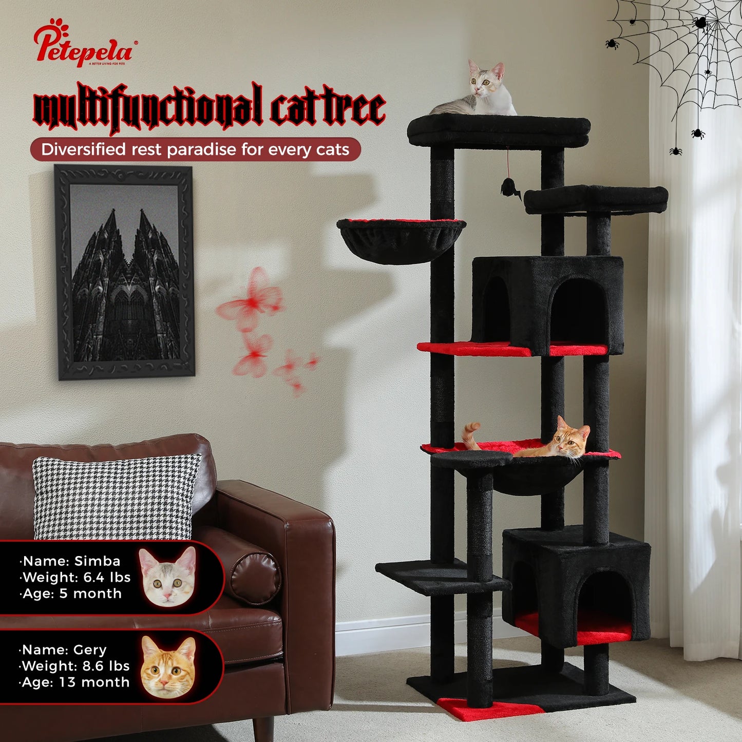 Tall Cat Tree for Indoor Cats