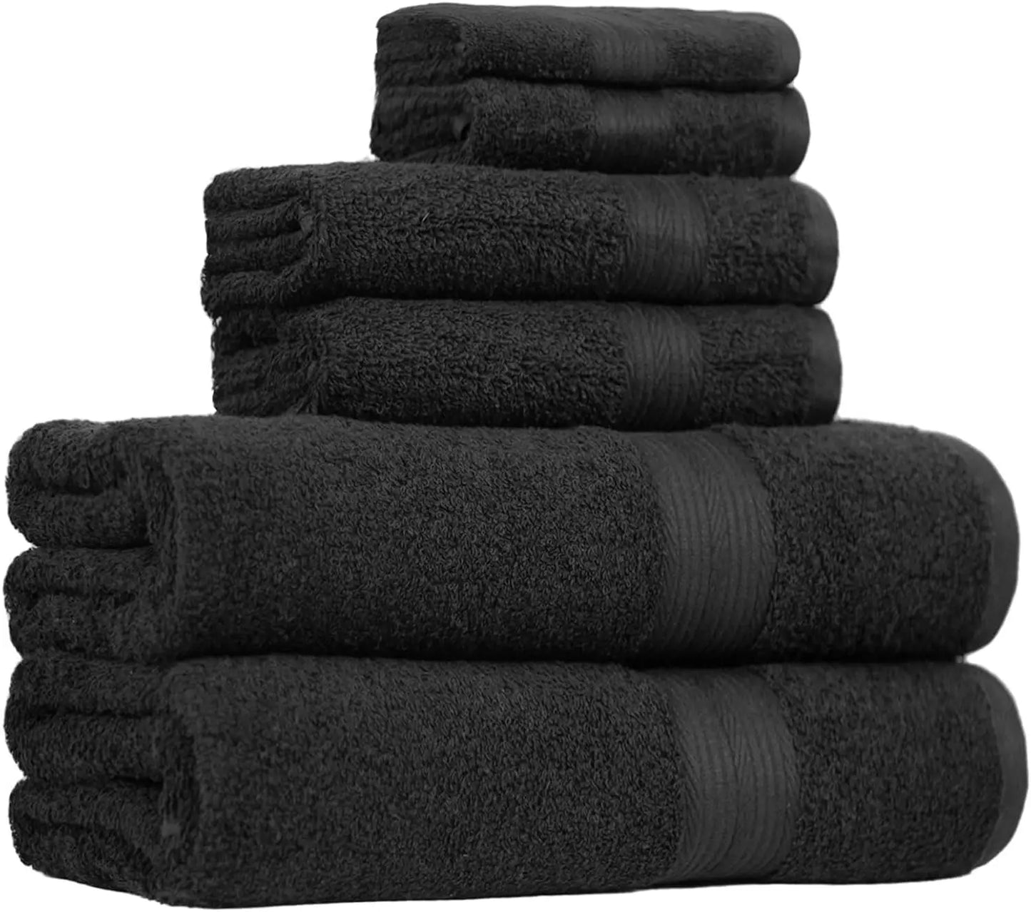 6 Piece Oversized 100% Cotton Bathroom Towel Set