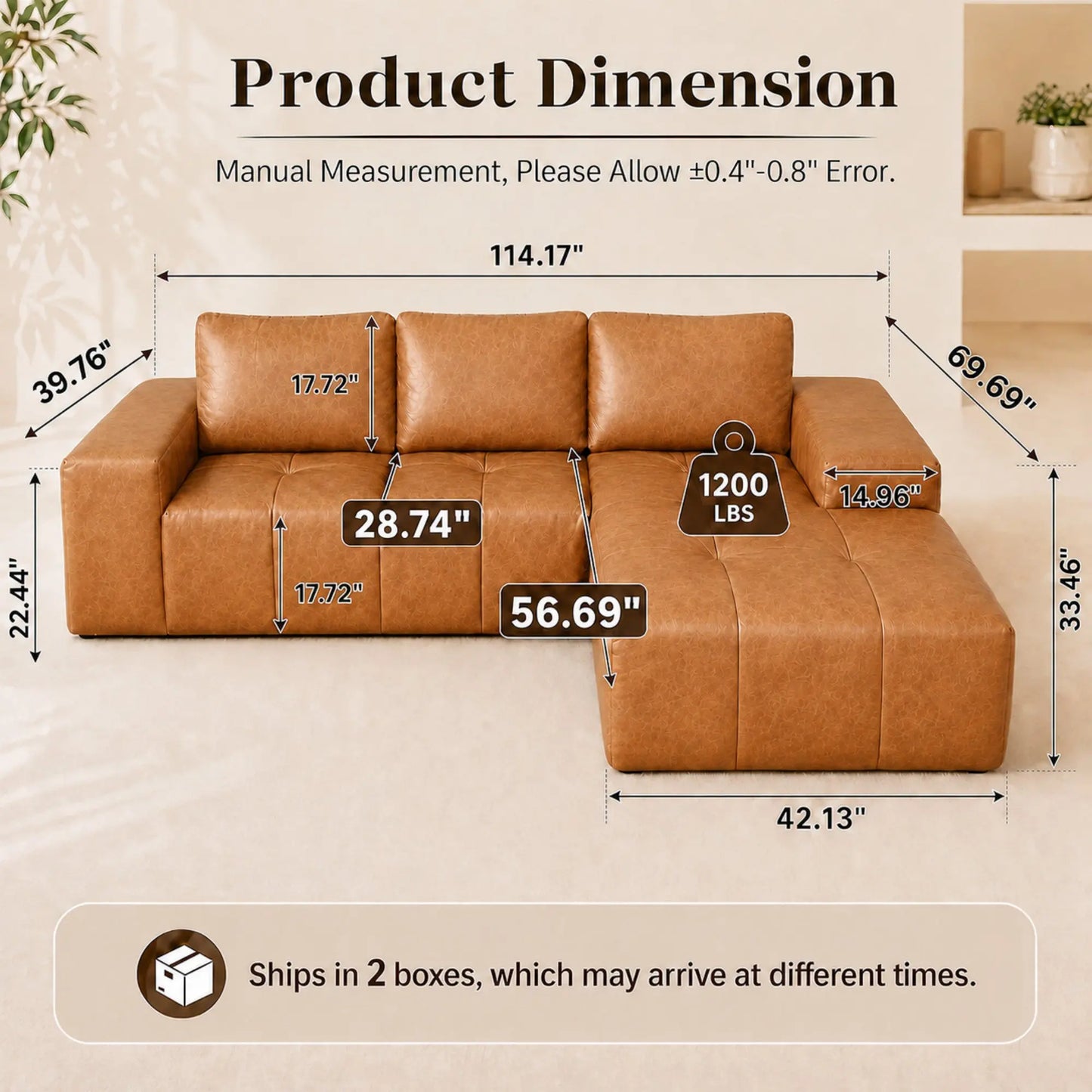 Cloud Sectional Sofa with Chaise