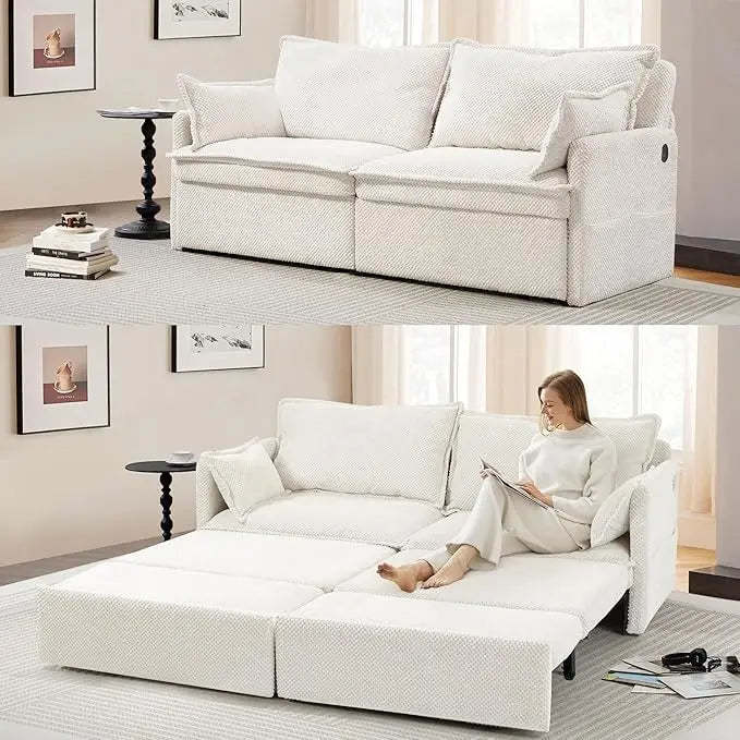Customized 74" King Convertible Sleeper Sofa Bed
