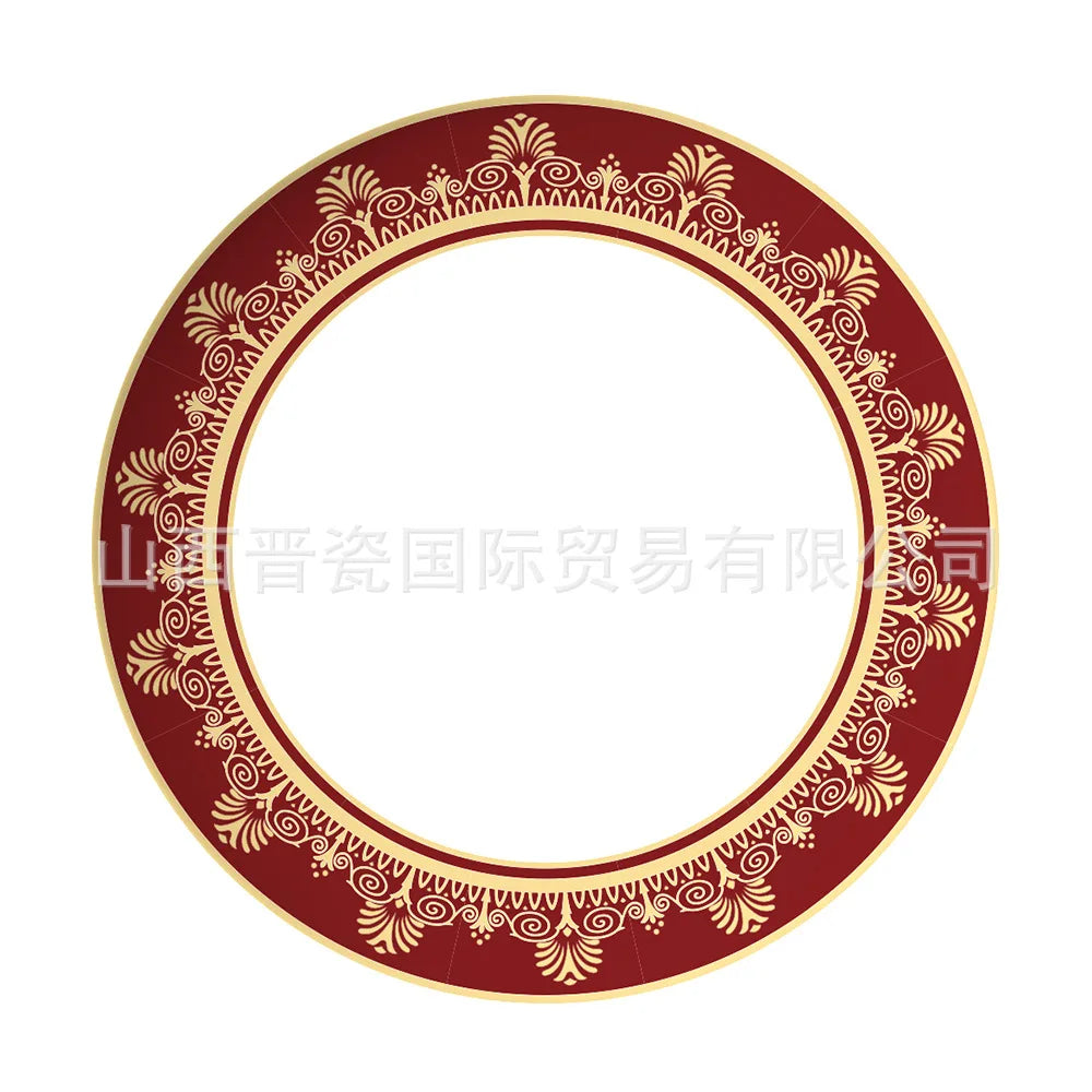 Geometric Pattern Ceramic Dinner Plate
