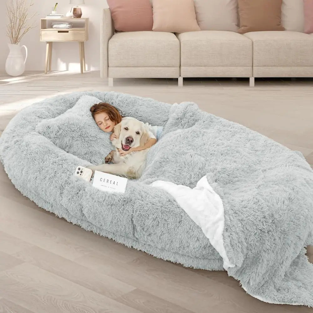 Oversized 71x45x12 Grey Memory Foam Dog Bed