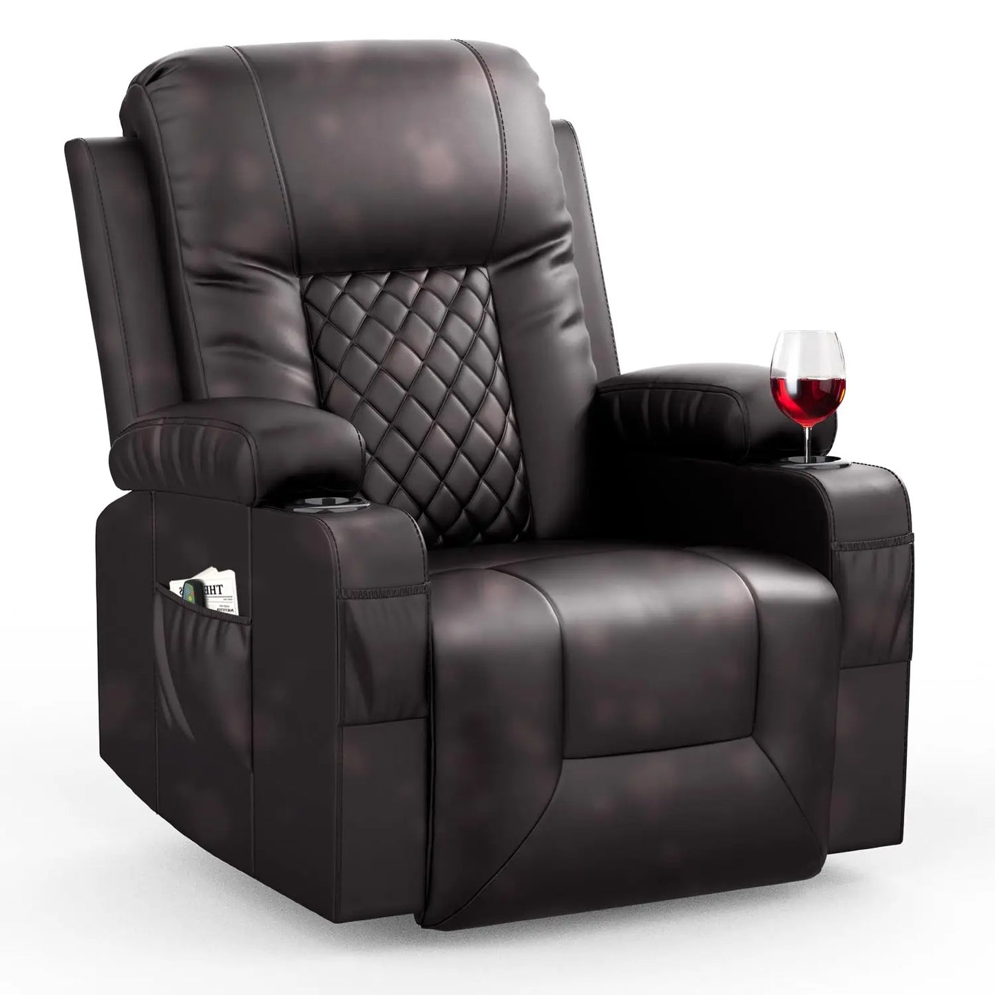 Heated Massage Recliner Chair 360 Swivel