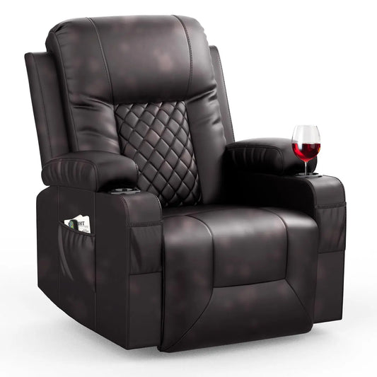 Heated Massage Recliner Chair 360 Swivel