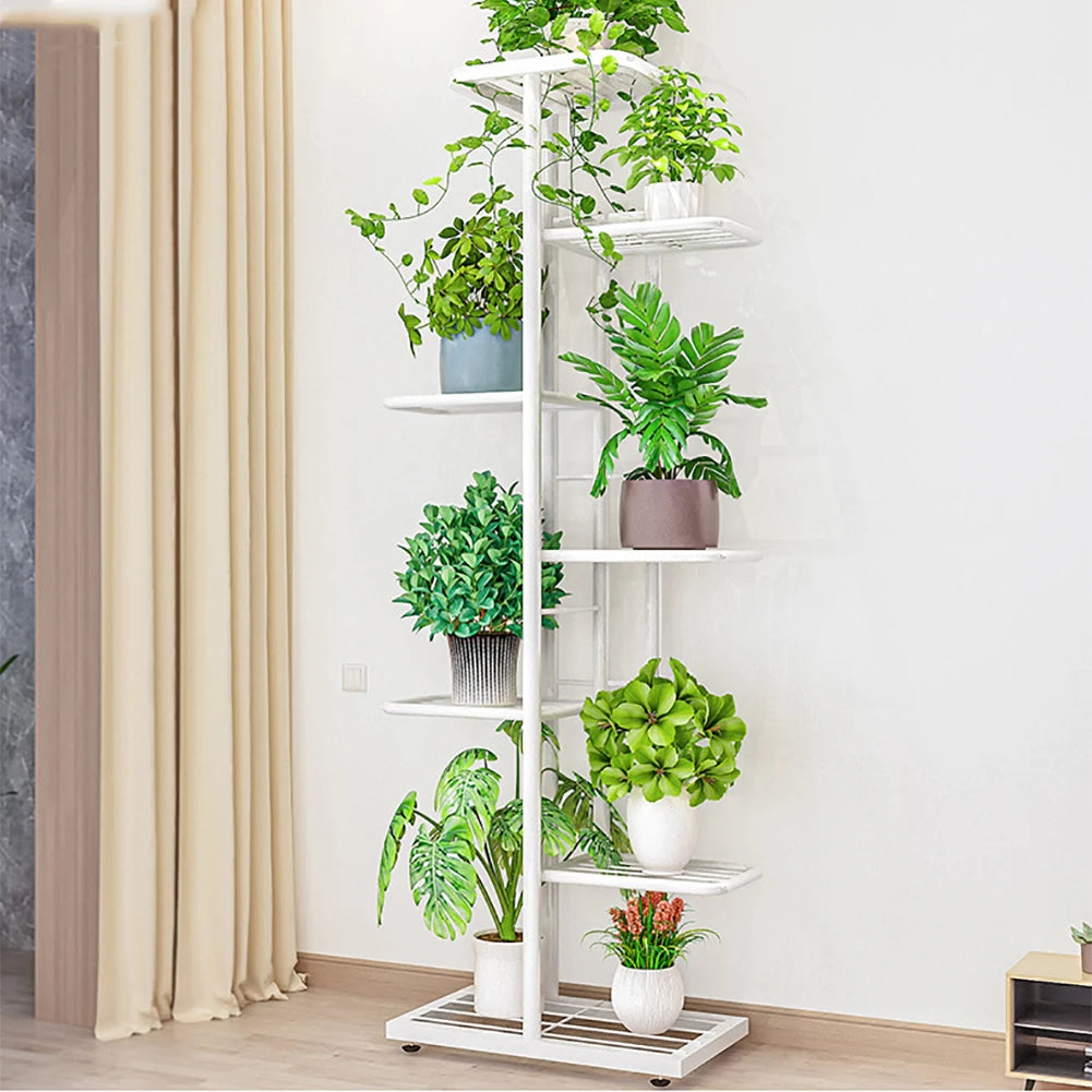 Metal Plant Stand 7 Tier 8 Flower Pot Holder Shelf