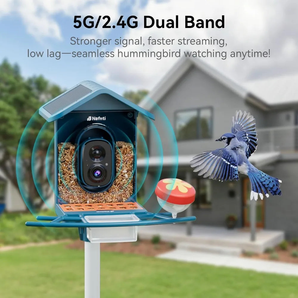 Smart Bird Feeder with Camera Solar Powered