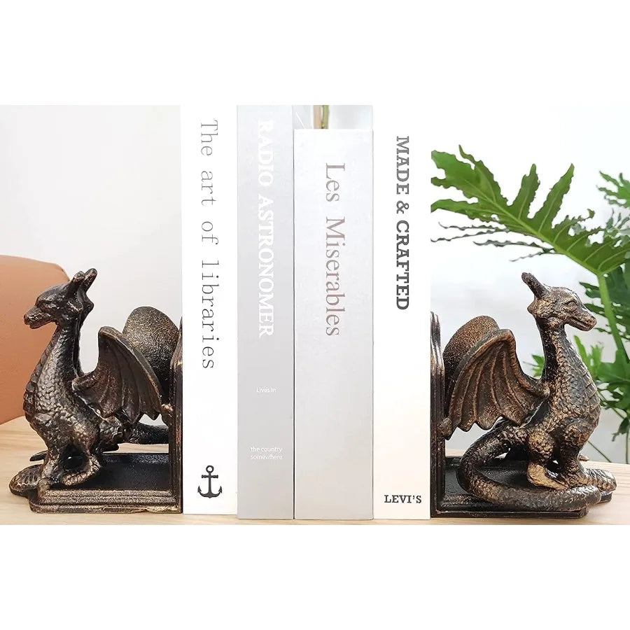 Book End Set with Unique Dragon Design