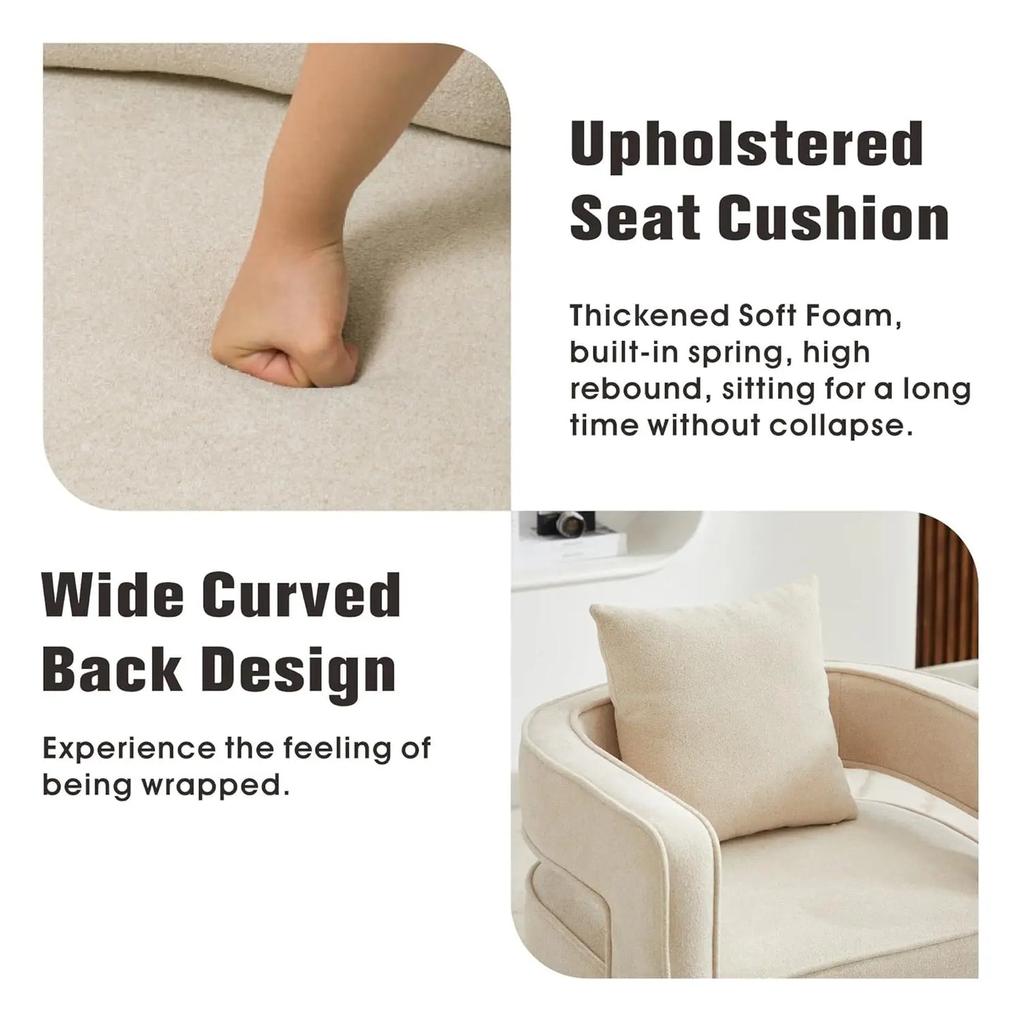 Upholstered Swivel Accent Chair Set Of 2