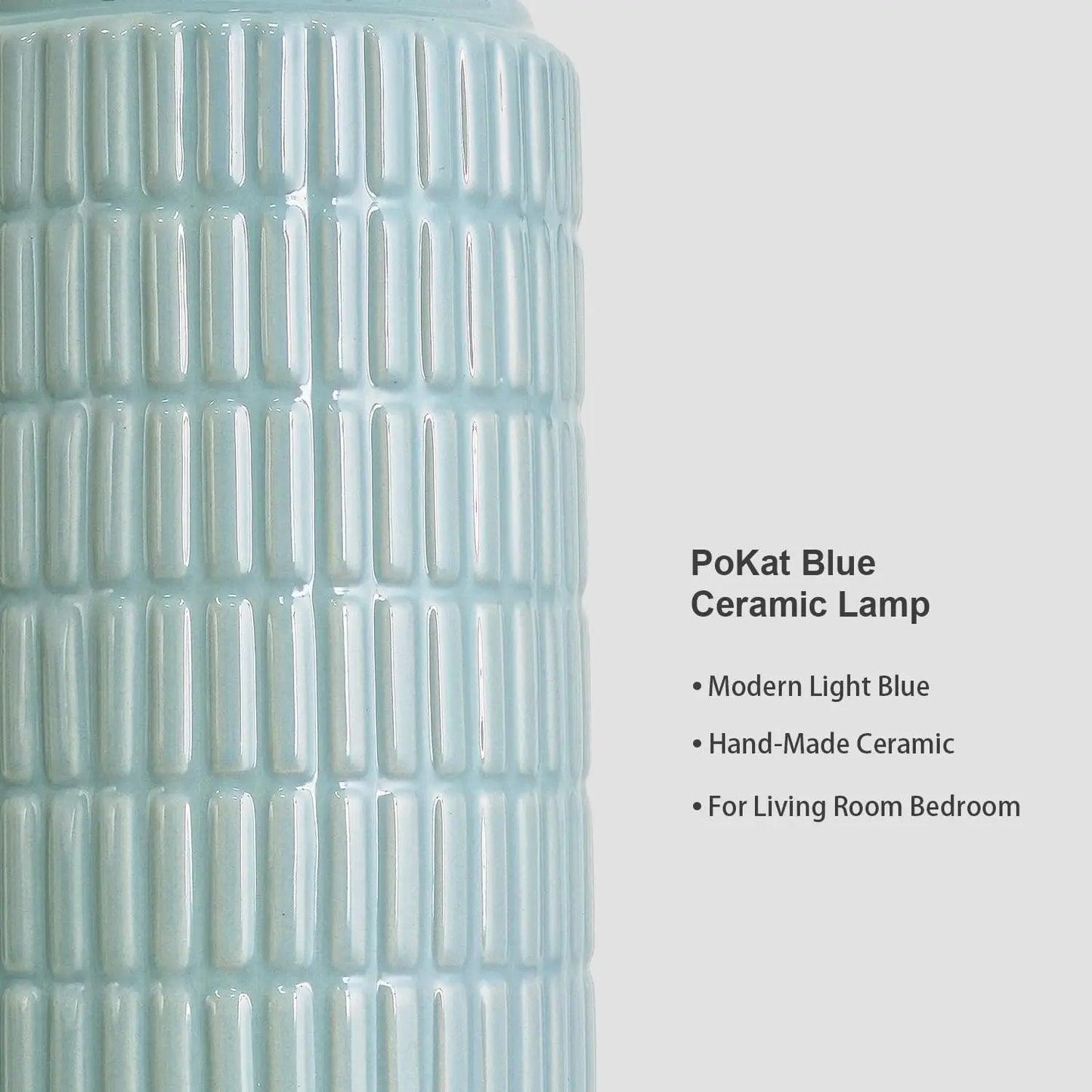 23" Light Blue Table Lamps Set Of 2