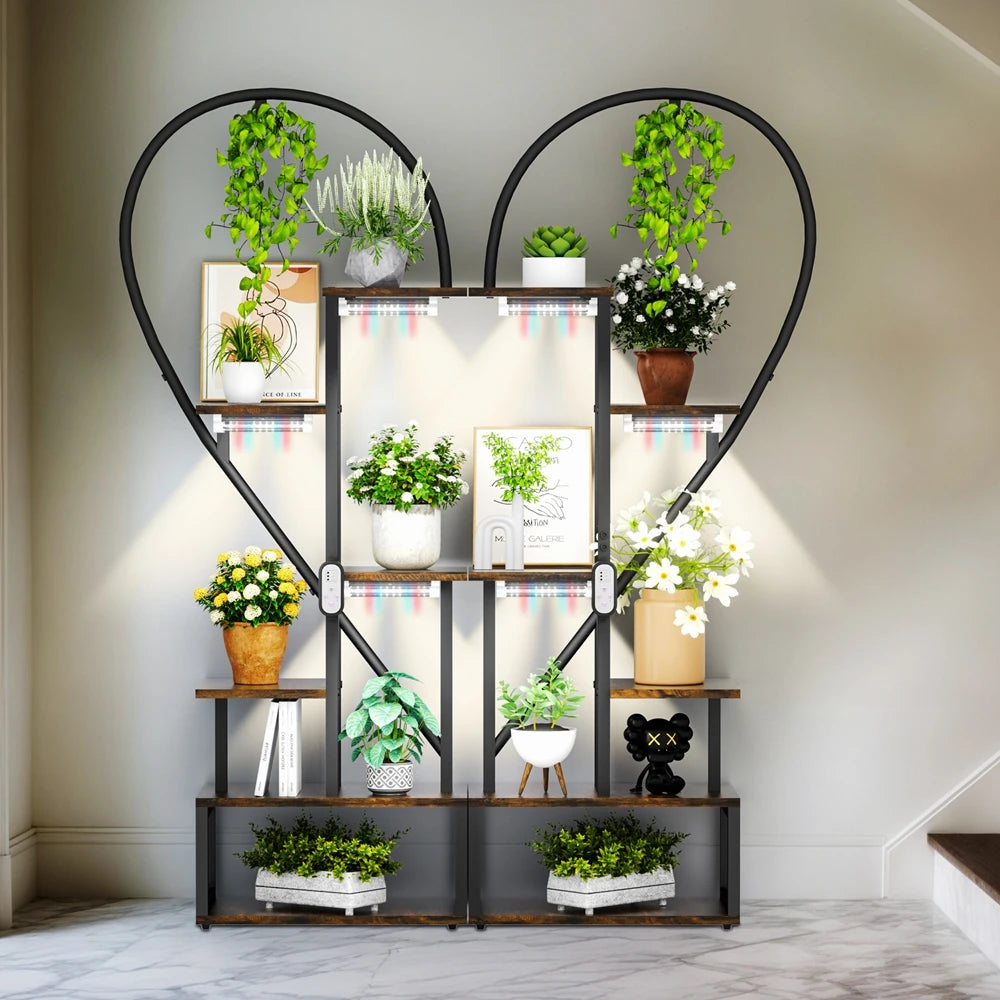 6 Tiered Metal Plant Stand/ LED Grow Lights