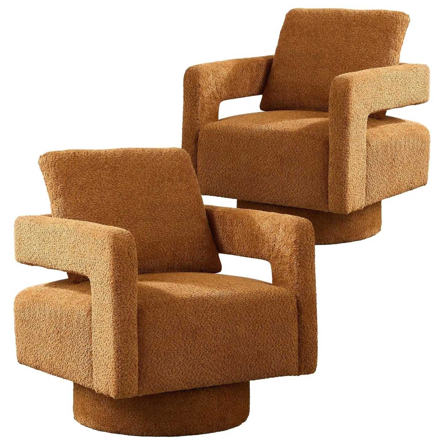 Upholstered Swivel Accent Chair Set Of 2