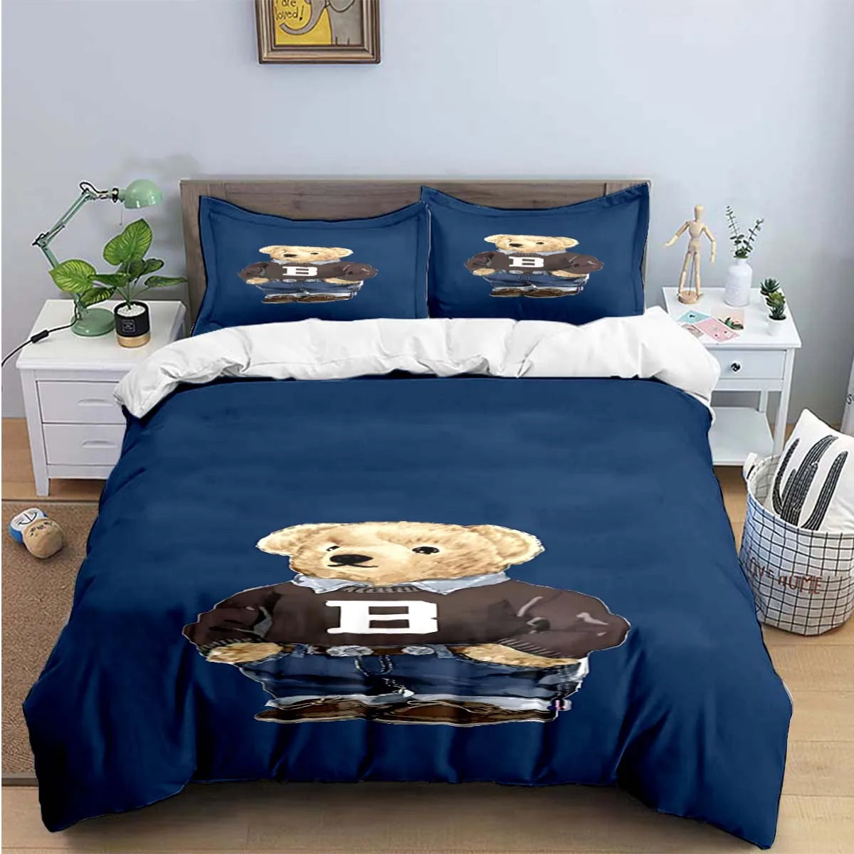 Bear Bedding Set Single Twin Full King Size