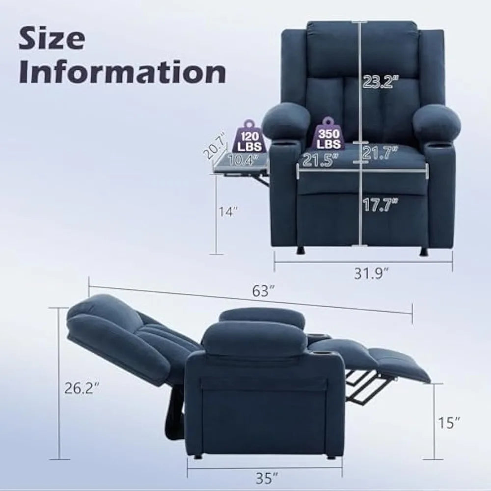 Adult Recliner Chair with Massage and Heat