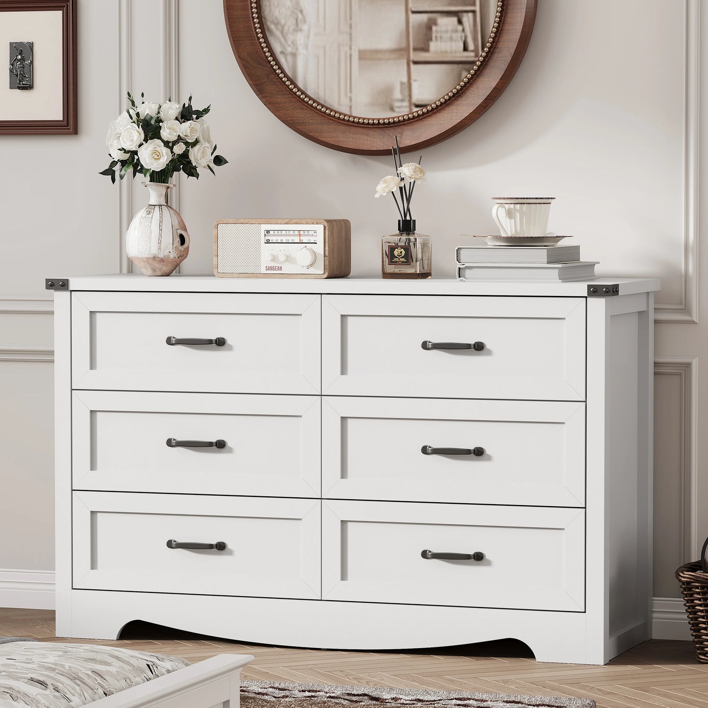 Farmhouse 6 Drawer Dresser