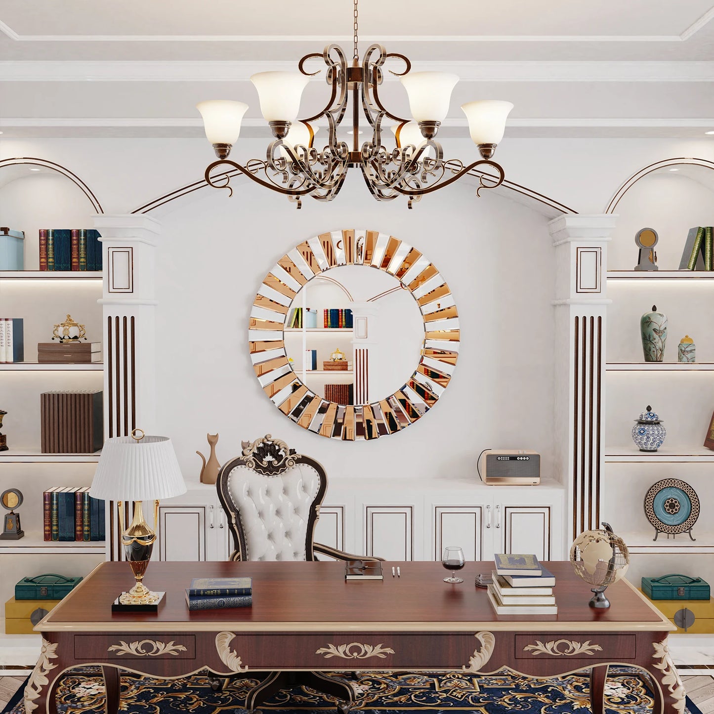 Decorative Mirrors Round Sunburst Wall Mirror