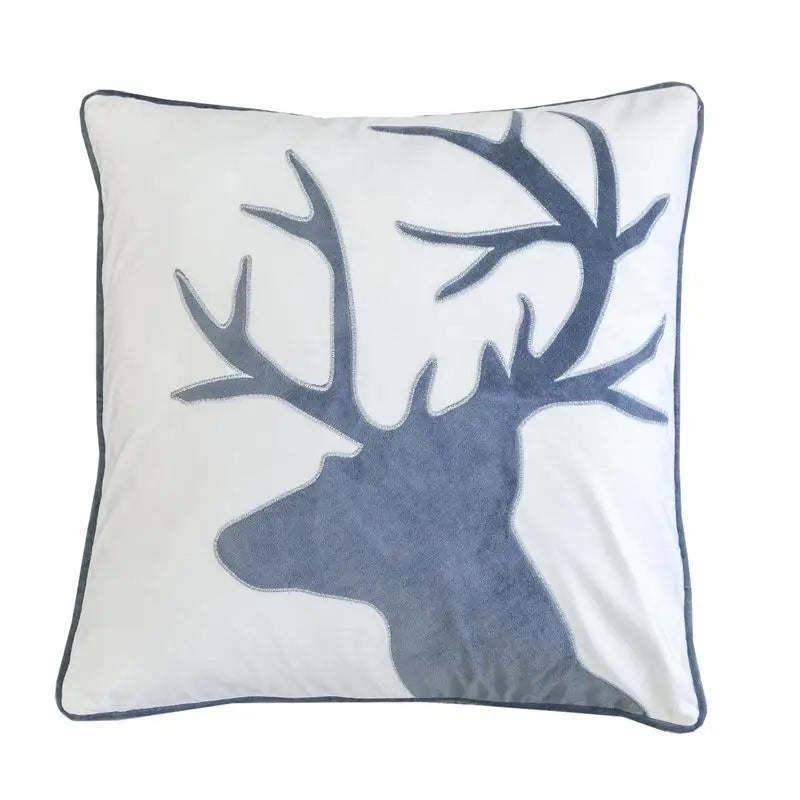 Holiday Reindeer Velvet Accent Pillow 20x20