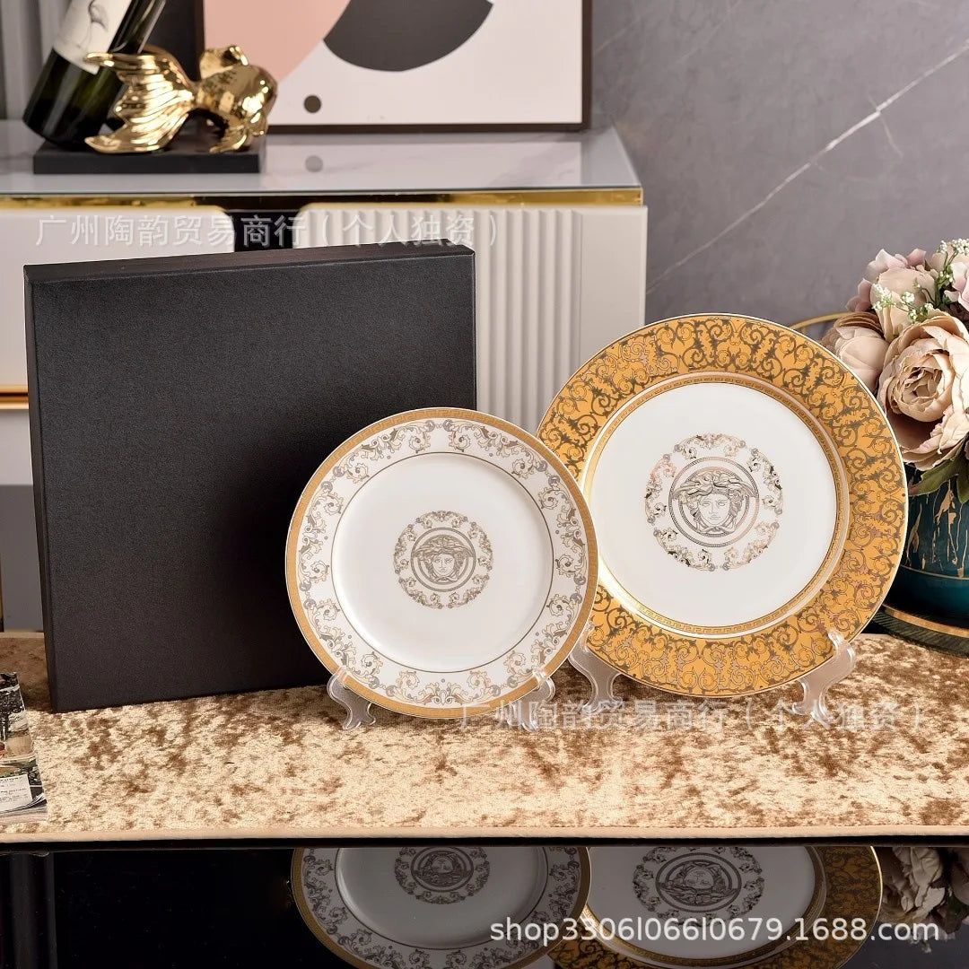 European Luxury Western Dinner Plate Set