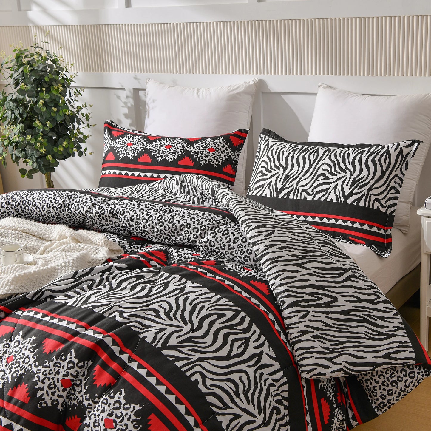 3 Pieces Comforter Set Bed In A Bag
