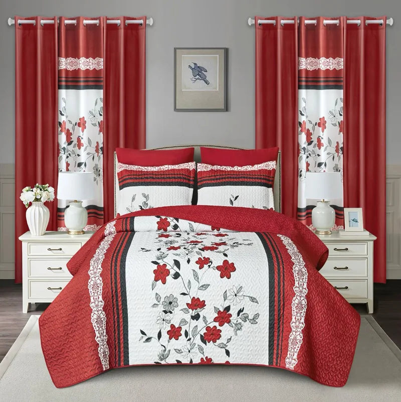 10 Pcs Printed Bedspread Set