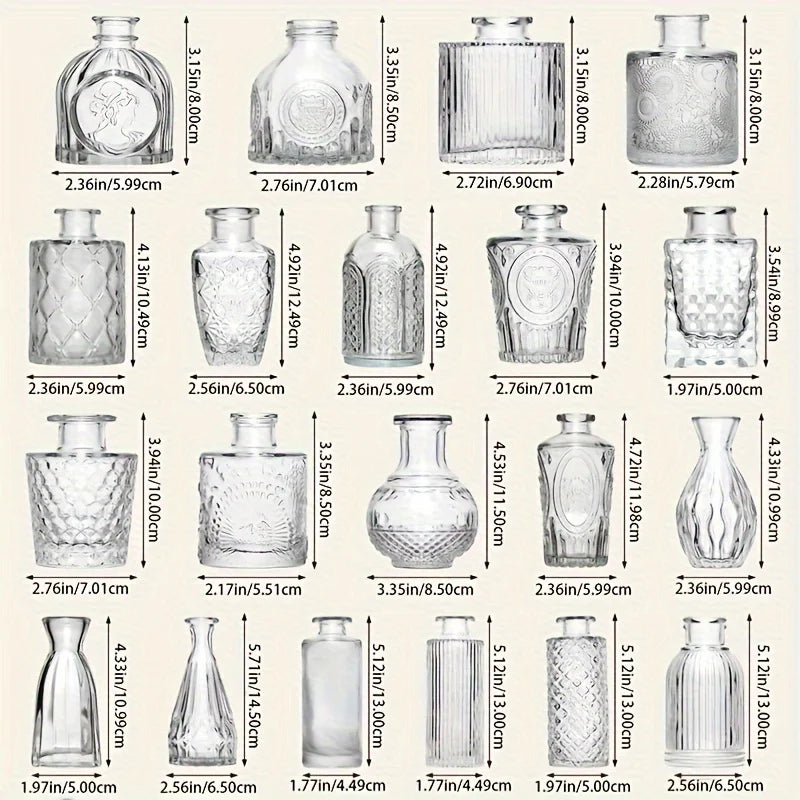 30Pcs Vase Set, Small Vases Glass Bud Vases