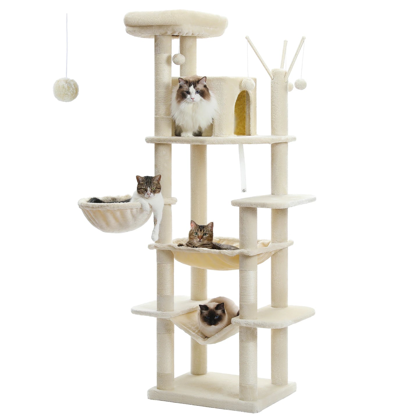 Large Cat Tree Tall Cat Tower for Indoor Cats