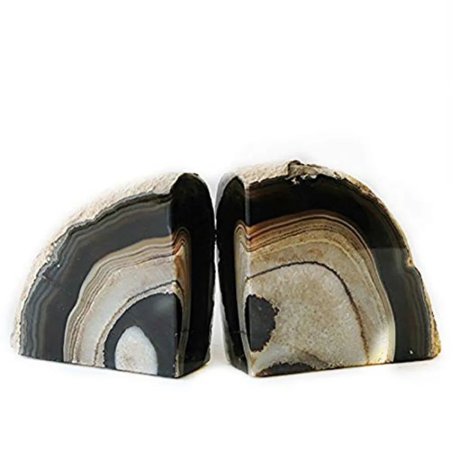 Blue Agate Bookends