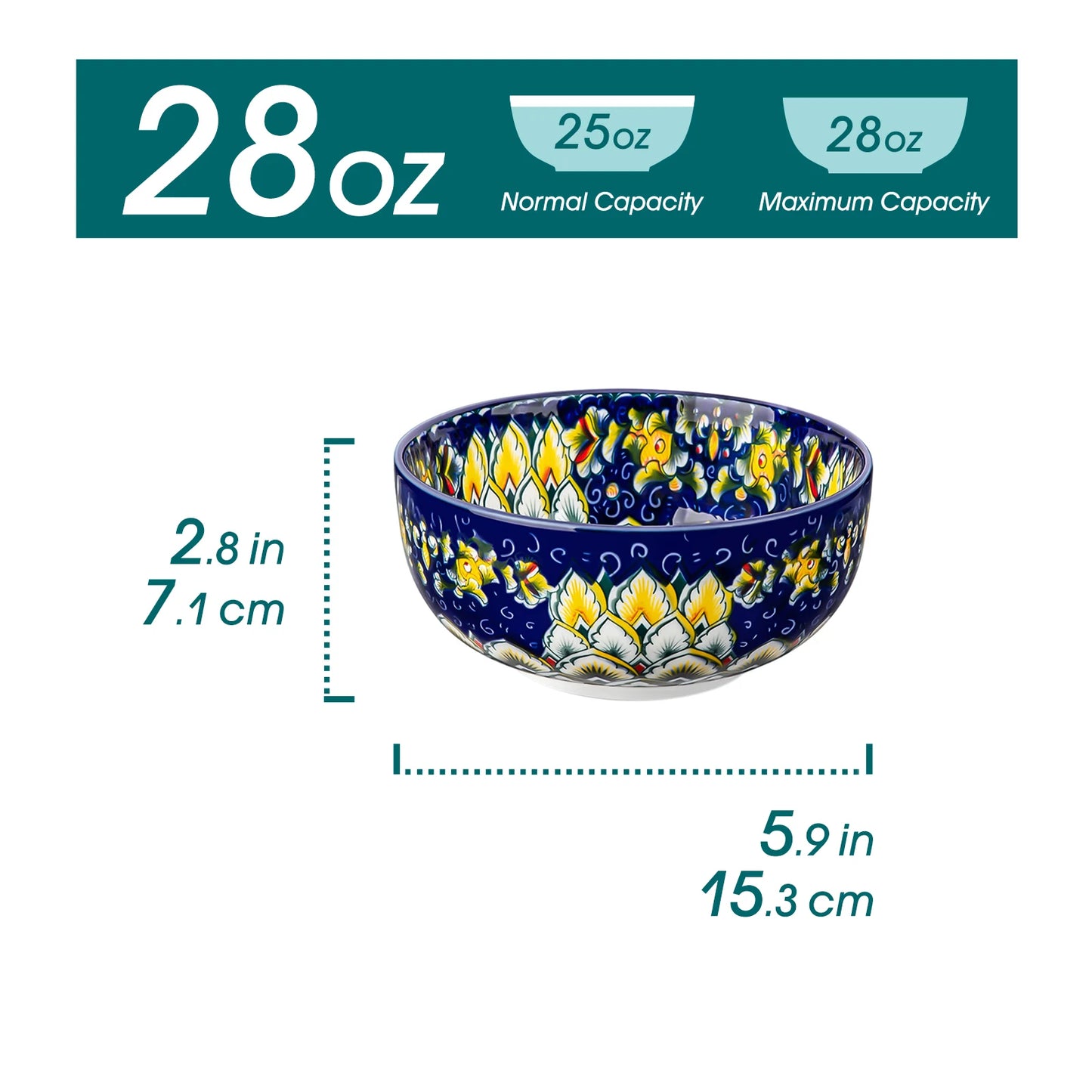 6/12 Piece Cereal Bowls Set